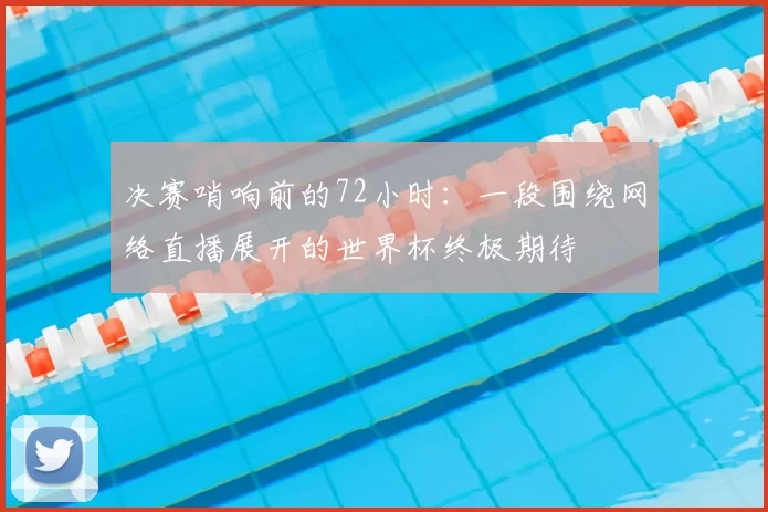 决赛哨响前的72小时：一段围绕网络直播展开的世界杯终极期待